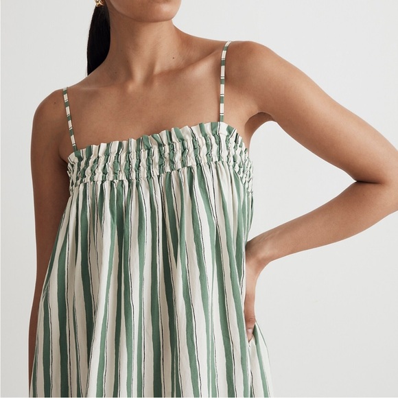 Poplin Ruffle A-Line Midi Dress - Picture 3 of 10